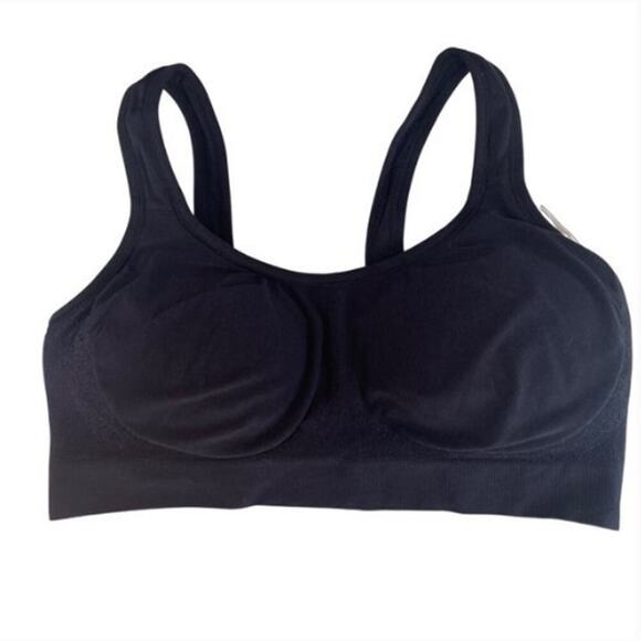 Truekind Everyday Comfort Straps Wireless Shaping Bra Womens Med Black 10024 NWT - Picture 3 of 4